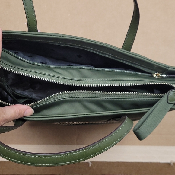 Kate Spade Chelsea Medium Nylon Satchel Crossbody Bag Enchanted Green - Picture 10 of 10